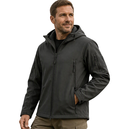 🌧️ Wind-Ready Protection, Multi-Pocket Utility | Men's Tactical Hooded Jacket