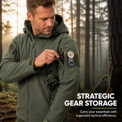 🌧️ Wind-Ready Protection, Multi-Pocket Utility | Men's Tactical Hooded Jacket