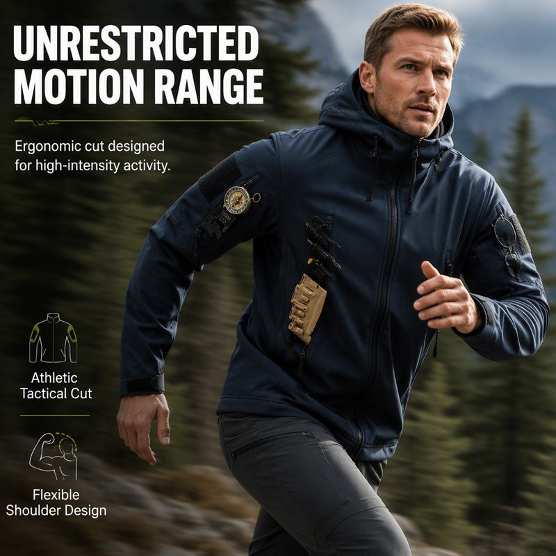 🌧️ Wind-Ready Protection, Multi-Pocket Utility | Men's Tactical Hooded Jacket