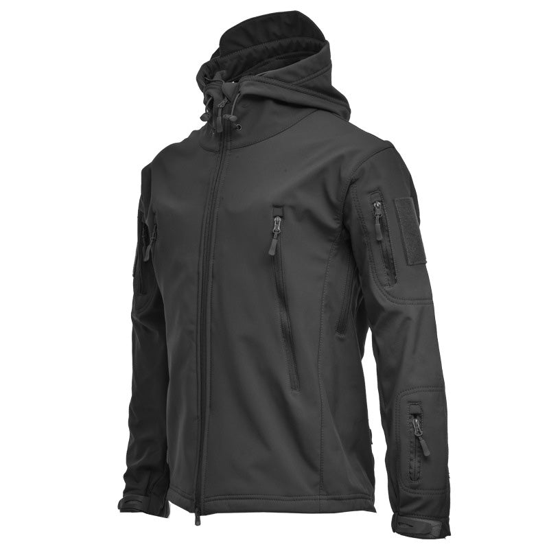 🌧️ Wind-Ready Protection, Multi-Pocket Utility | Men's Tactical Hooded Jacket