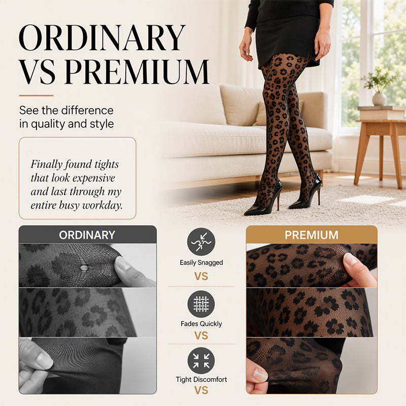 Women's Sexy Leopard Print Jacquard Pantyhose