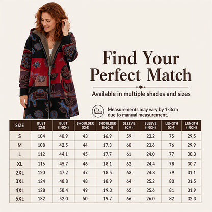 🍂Autumn Hot Sale 59% OFF🔥Women's Vintage Leaf Print Hooded Coat