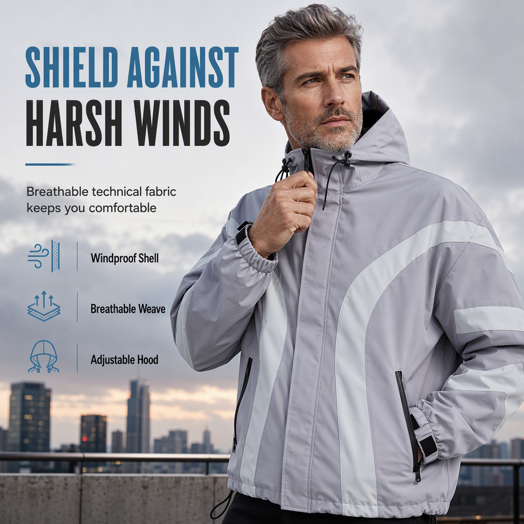 Men's Casual Simple and Trendy Outerwear Coat for Youth