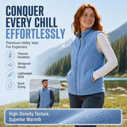 Unisex Thermal Brushed Vest with Zipper Pockets