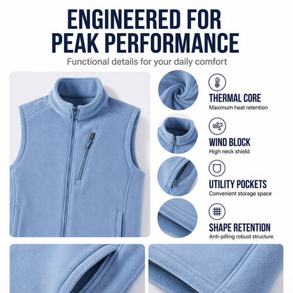 Unisex Thermal Brushed Vest with Zipper Pockets