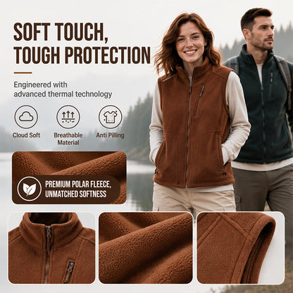 Unisex Thermal Brushed Vest with Zipper Pockets