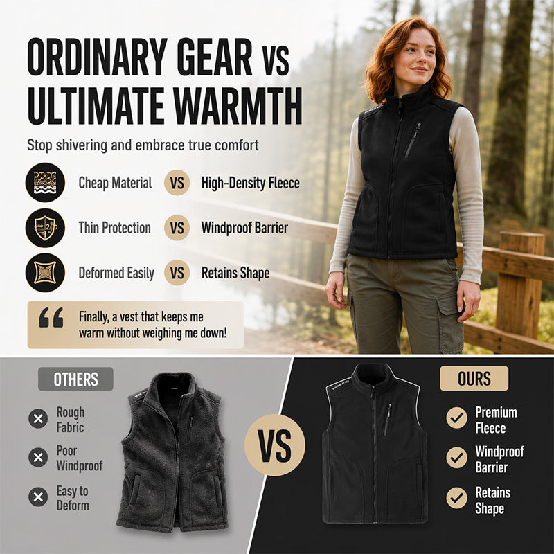 Unisex Thermal Brushed Vest with Zipper Pockets