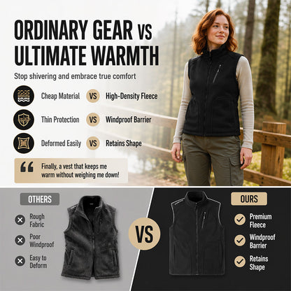 Unisex Thermal Brushed Vest with Zipper Pockets