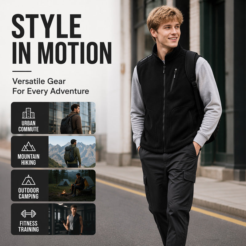 Unisex Thermal Brushed Vest with Zipper Pockets