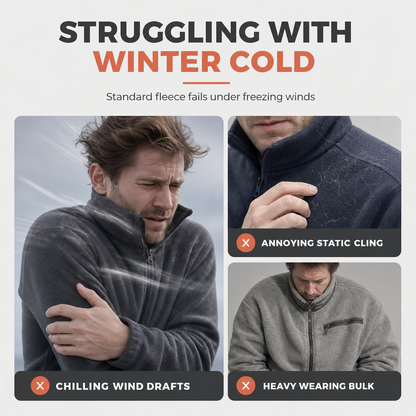 Men's Casual Warm Zip Up Jacket