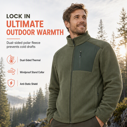Men's Casual Warm Zip Up Jacket