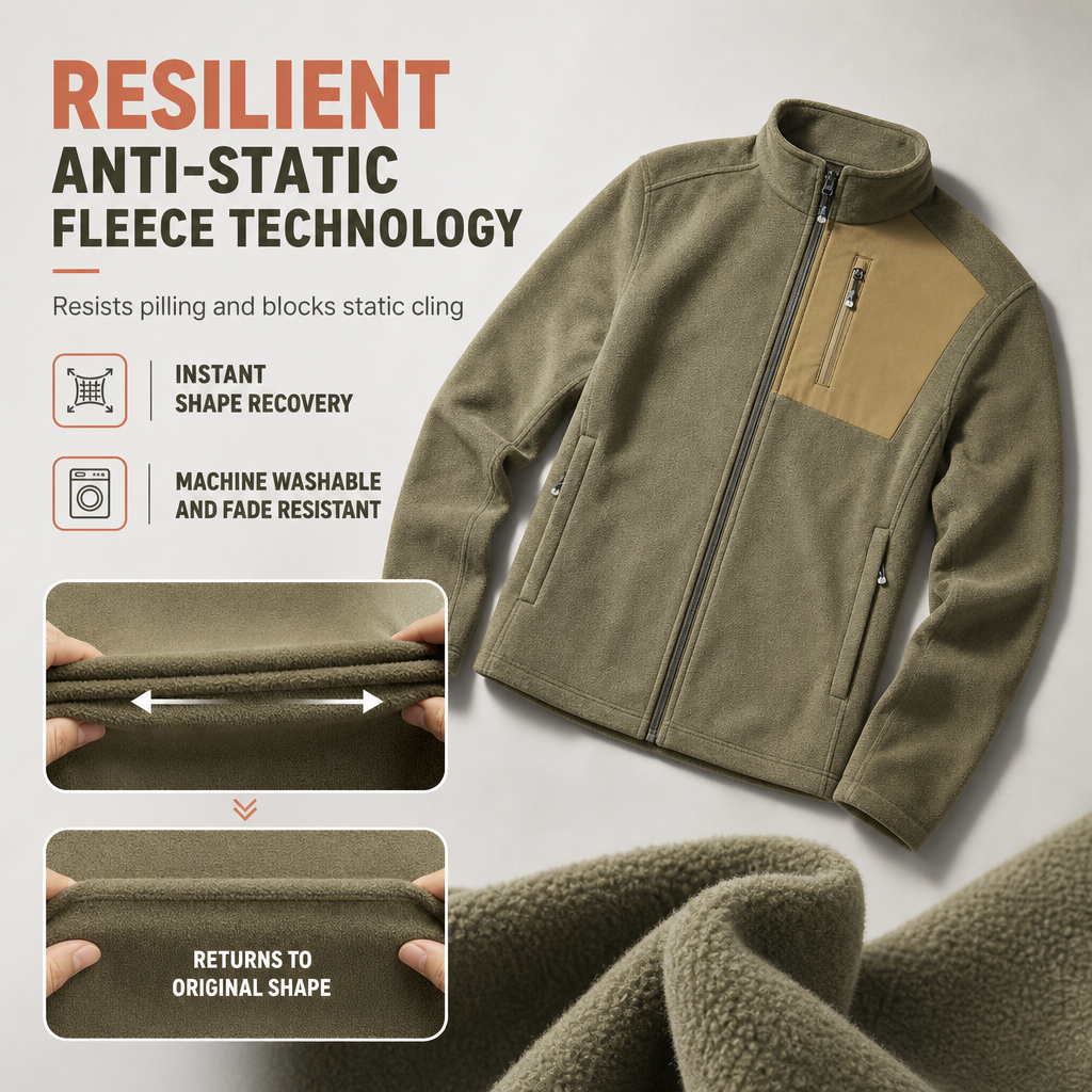 Men's Casual Warm Zip Up Jacket