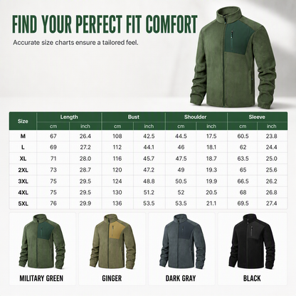 Men's Casual Warm Zip Up Jacket