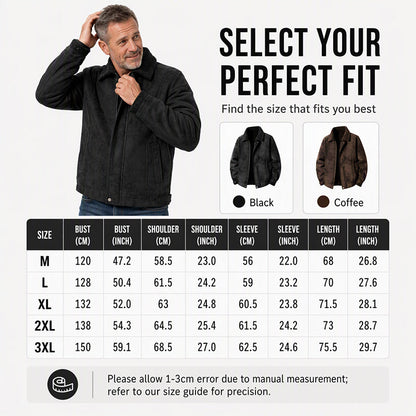 Men's Faux Suede Plush-Lined Jacket