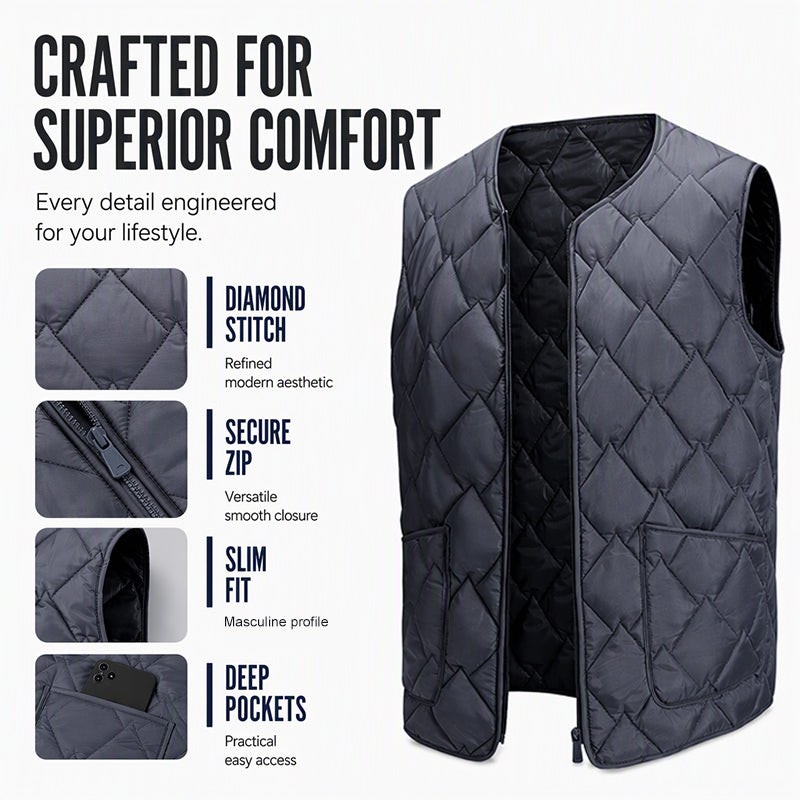 Men's Winter Thermal Diamond Quilted Vest