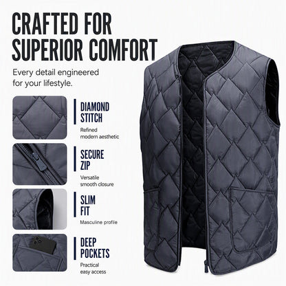 Men's Winter Thermal Diamond Quilted Vest