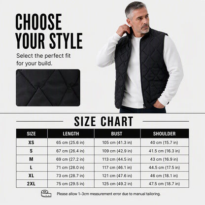 Men's Winter Thermal Diamond Quilted Vest