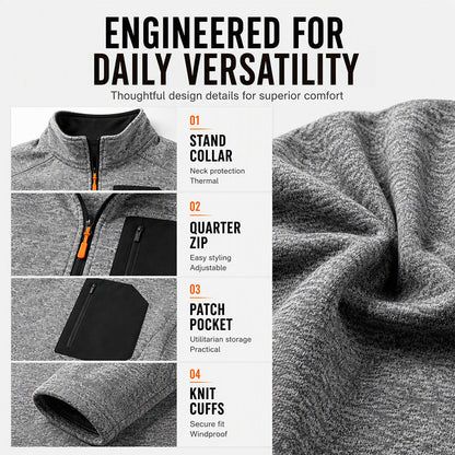 Men's Winter Thermal Quarter Zip Sweatshirt
