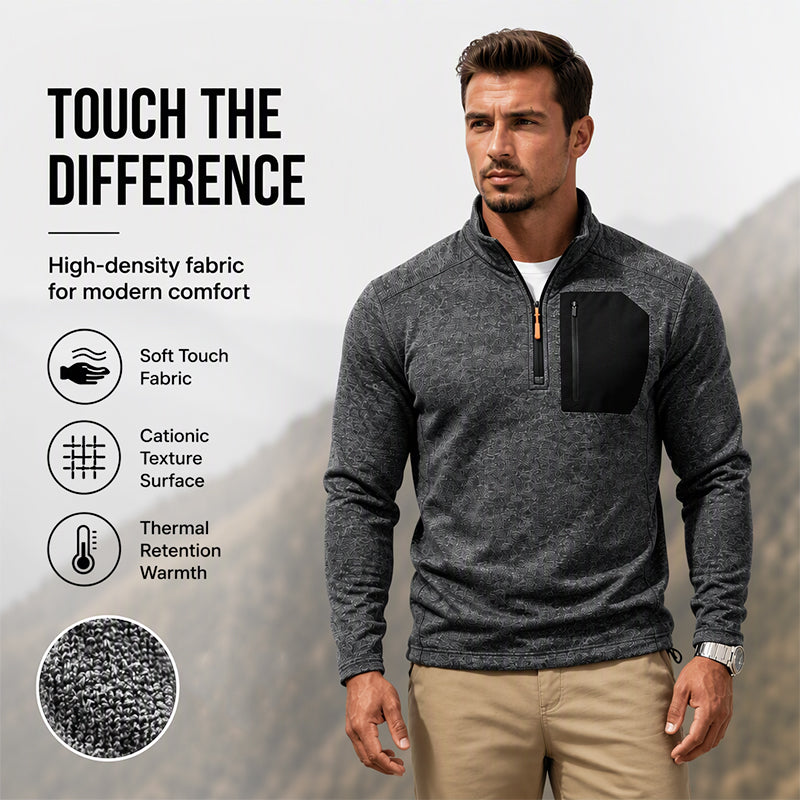 Men's Winter Thermal Quarter Zip Sweatshirt