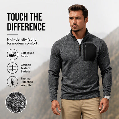 Men's Winter Thermal Quarter Zip Sweatshirt