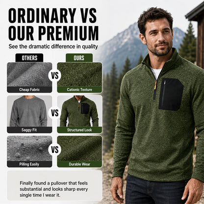 Men's Winter Thermal Quarter Zip Sweatshirt