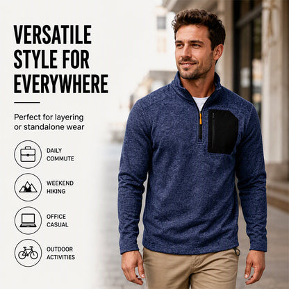 Men's Winter Thermal Quarter Zip Sweatshirt