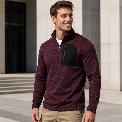 Men's Winter Thermal Quarter Zip Sweatshirt