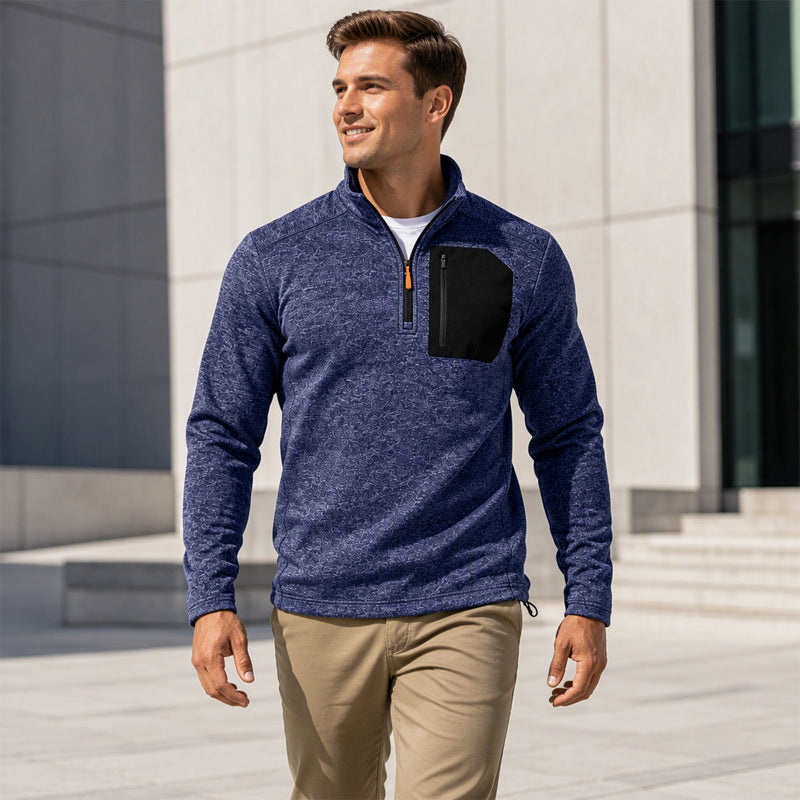 Men's Winter Thermal Quarter Zip Sweatshirt