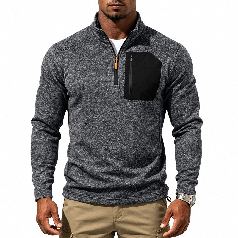 Men's Winter Thermal Quarter Zip Sweatshirt