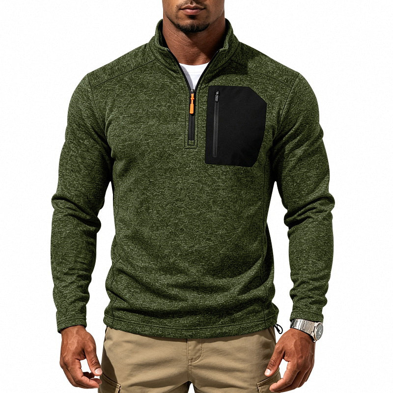 Men's Winter Thermal Quarter Zip Sweatshirt