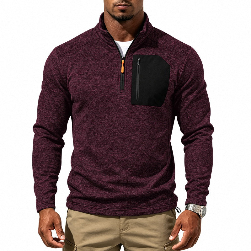 Men's Winter Thermal Quarter Zip Sweatshirt