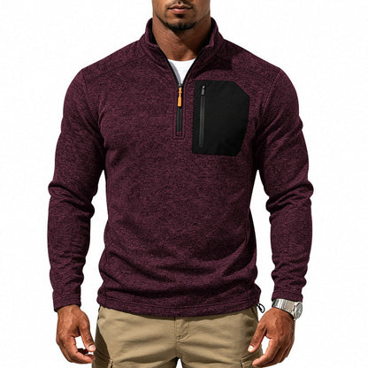 Men's Winter Thermal Quarter Zip Sweatshirt