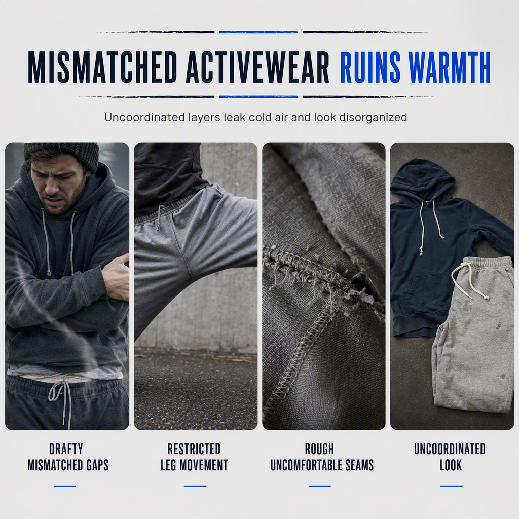 Men's Casual Hooded Sweatshirt and Sweatpants Set