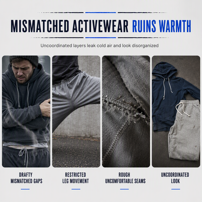 Men's Casual Hooded Sweatshirt and Sweatpants Set