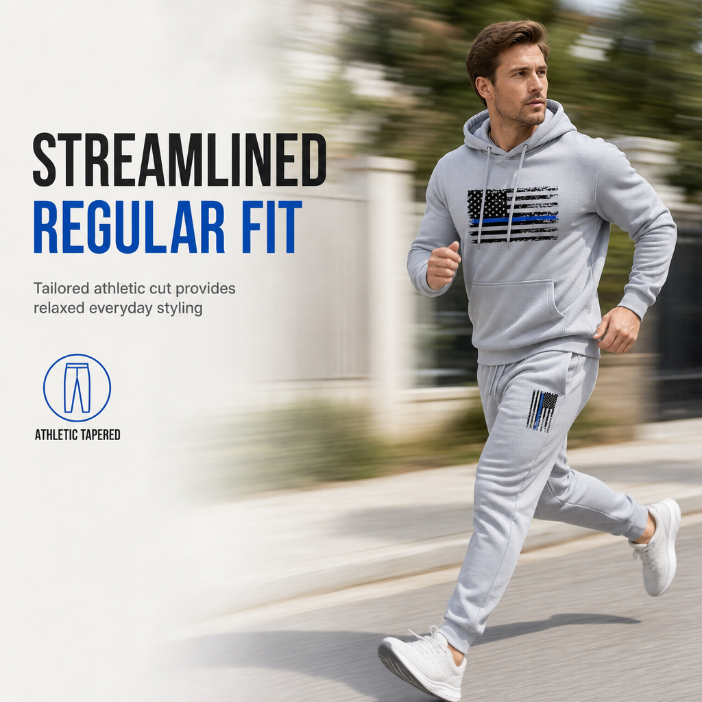 Men's Casual Hooded Sweatshirt and Sweatpants Set