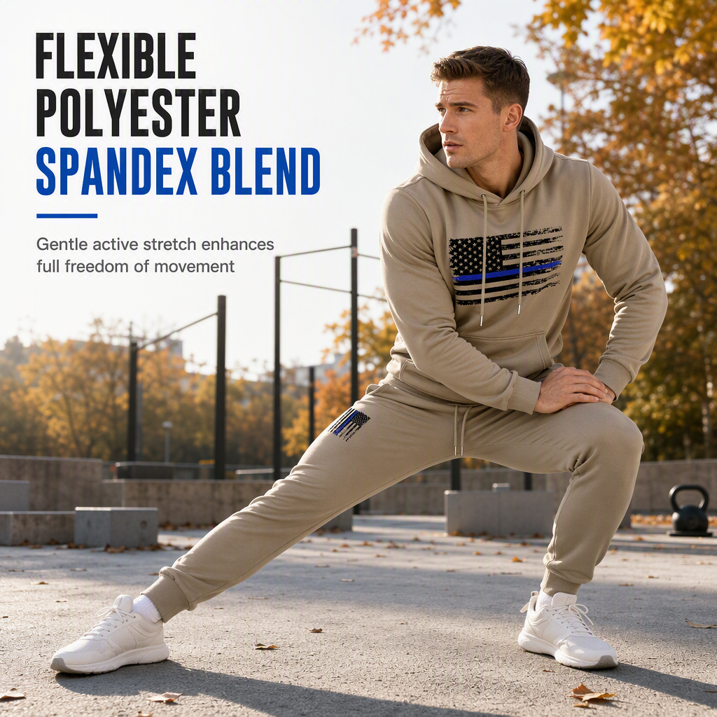 Men's Casual Hooded Sweatshirt and Sweatpants Set