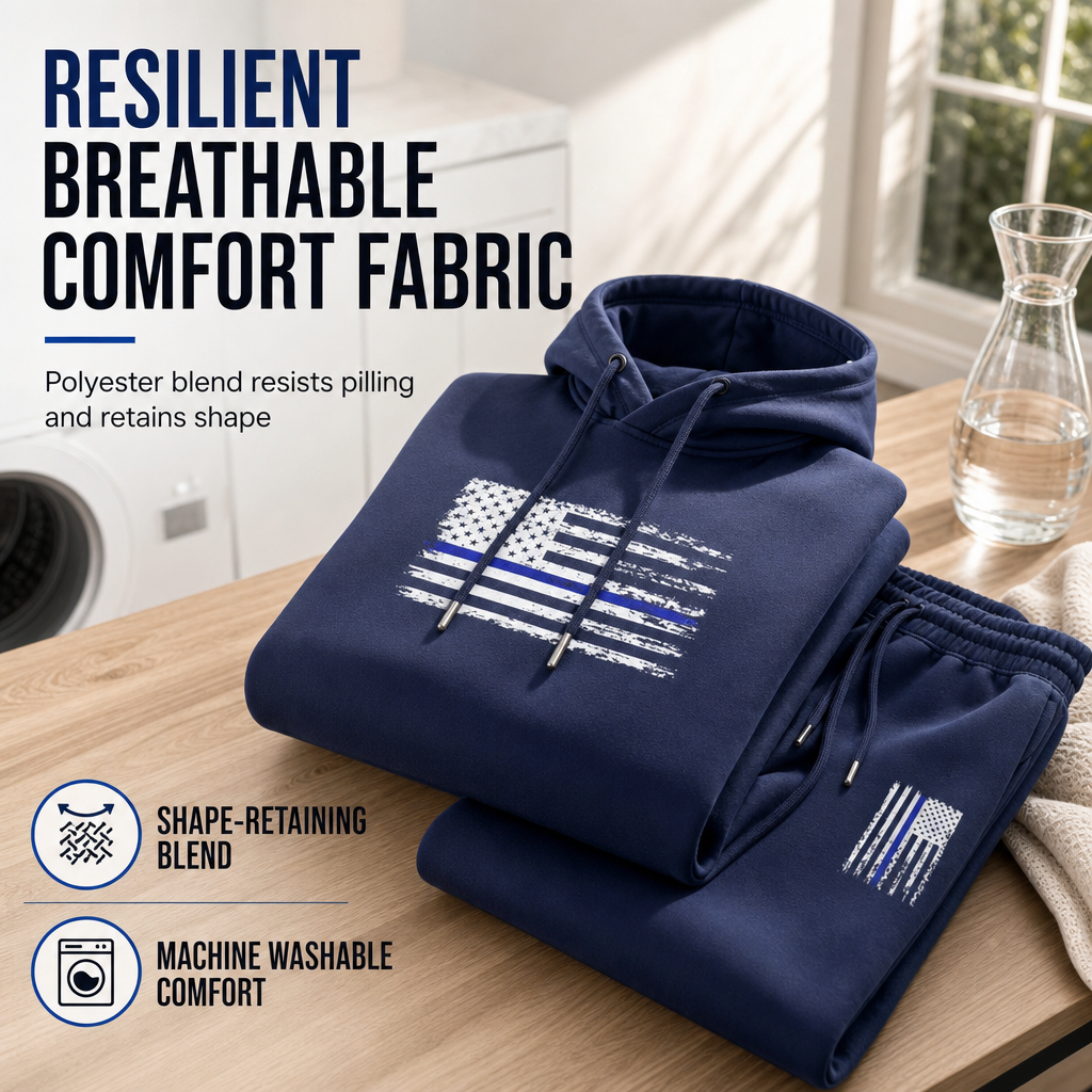 Men's Casual Hooded Sweatshirt and Sweatpants Set