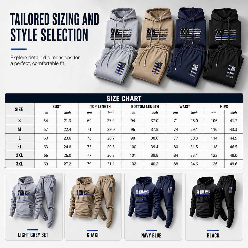Men's Casual Hooded Sweatshirt and Sweatpants Set