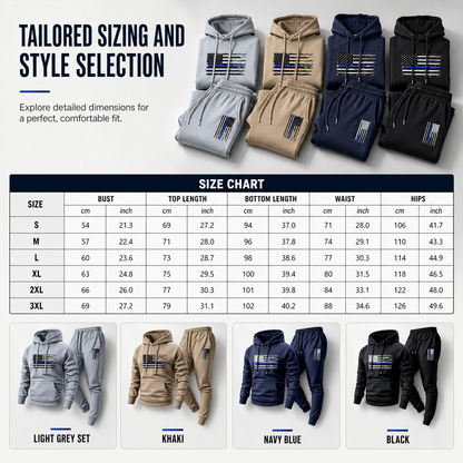 Men's Casual Hooded Sweatshirt and Sweatpants Set