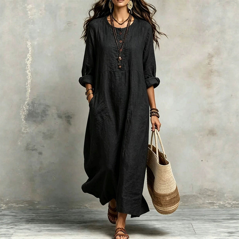 👗 Easy Style, Pockets Included | Women's Relaxed Maxi Dress