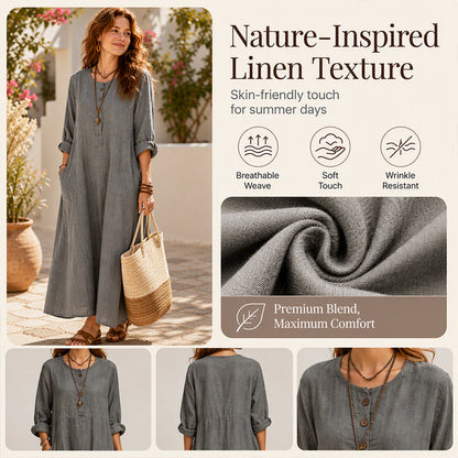 👗 Easy Style, Pockets Included | Women's Relaxed Maxi Dress