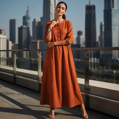👗 Easy Style, Pockets Included | Women's Relaxed Maxi Dress