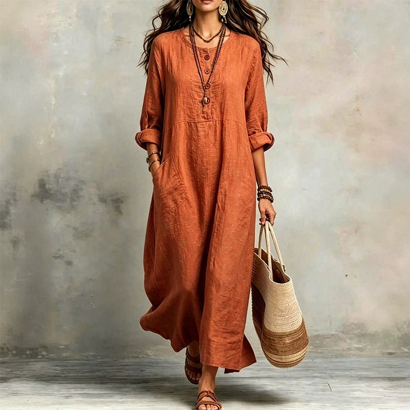 👗 Easy Style, Pockets Included | Women's Relaxed Maxi Dress