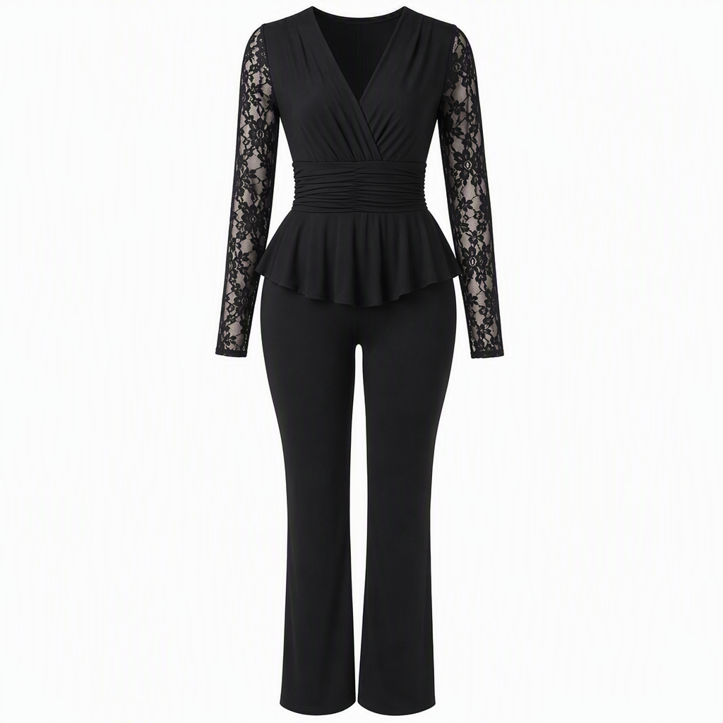 ✨ Women's Chic Two-Piece Pants Set – Elegant Style & Flattering Fit 🤍