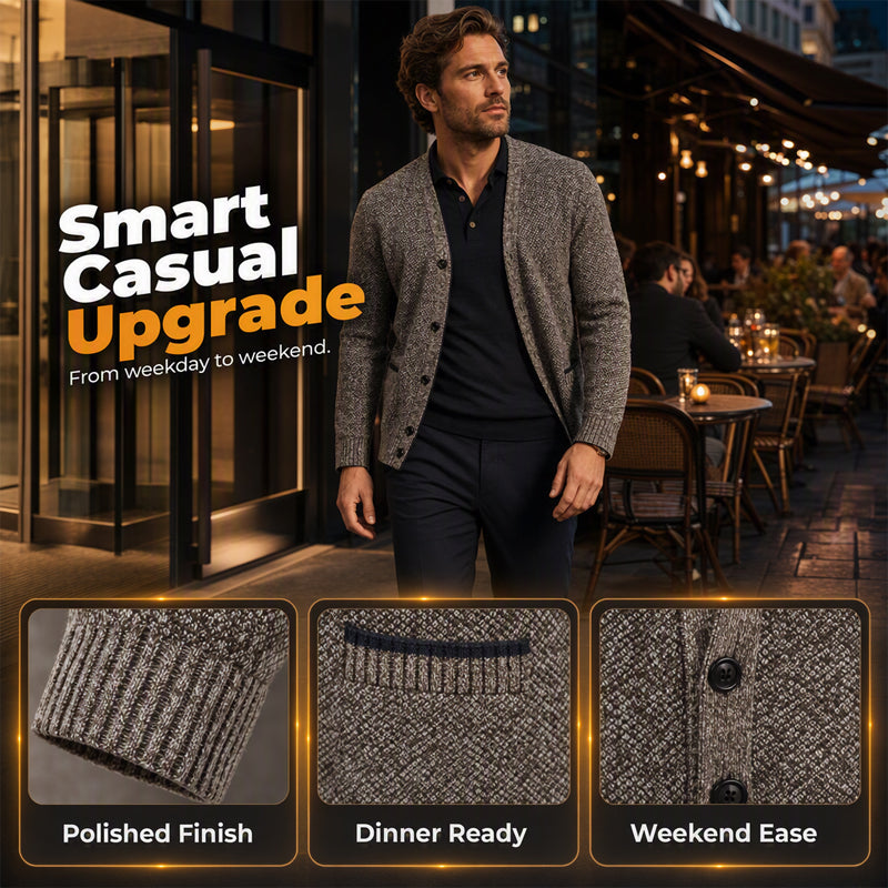 🧶 Men's Knit Cardigan – Classic Buttons & Multiple Colors | Perfect for Layering, Travel & Gatherings, Elevates Any Outfit ✨