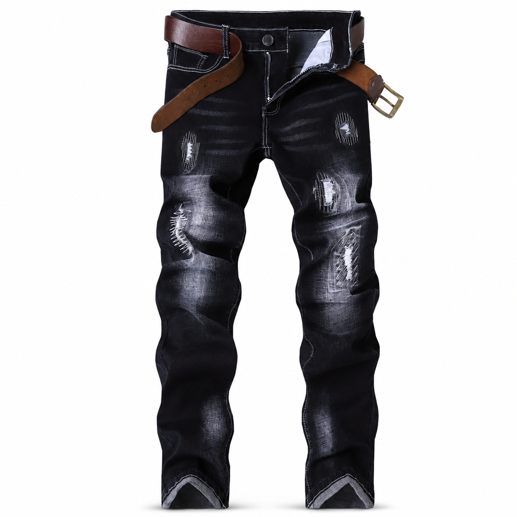 👖 Stretch Comfort, Sharp Slim Fit | Men's Ripped Denim Jeans