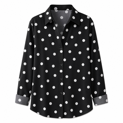 Women Elegant Casual Long Sleeve Button Up Blouse