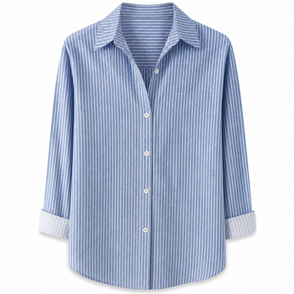Women Elegant Casual Long Sleeve Button Up Blouse