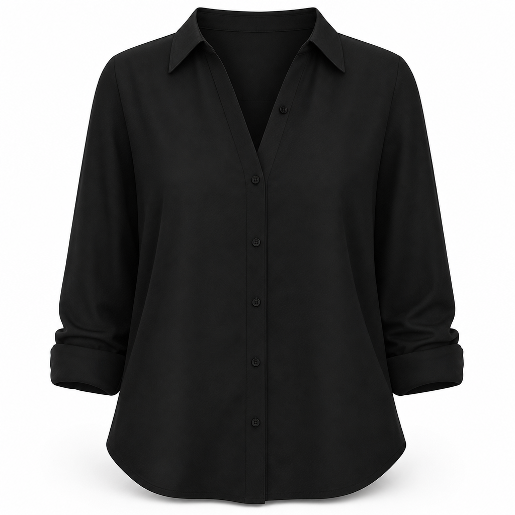 Women Elegant Casual Long Sleeve Button Up Blouse