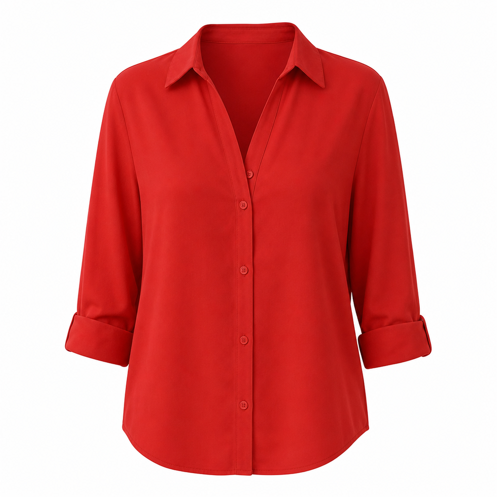 Women Elegant Casual Long Sleeve Button Up Blouse